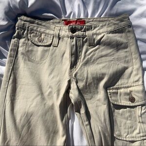 Levi’s tan cargo flare jeans